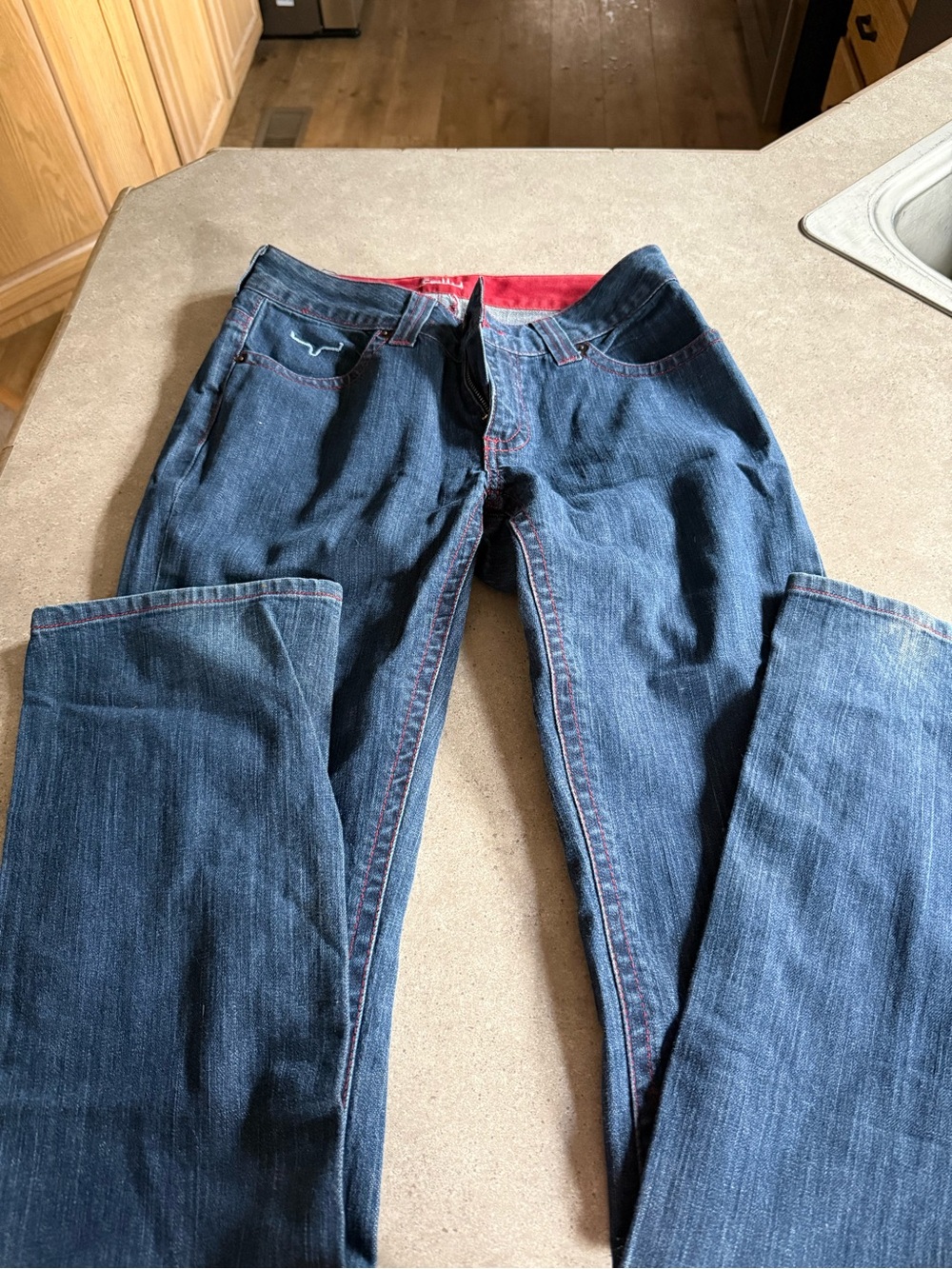 Kimes Women’s tall Dark Blue Jeans bootcut - Picture 4 of 5
